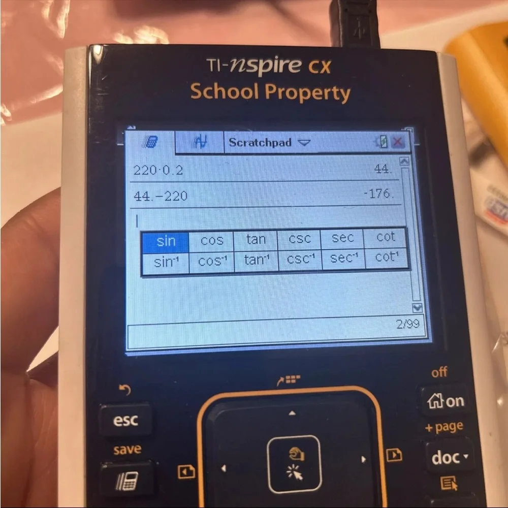 Texas Instruments TI Nspire CX Graphing Calculator With Case And Cover Tested